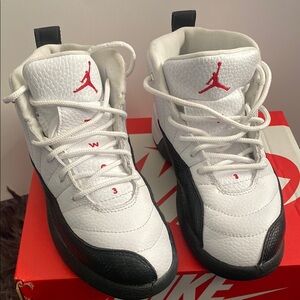 Nike Kids Sneakers White and Black with Red Accents